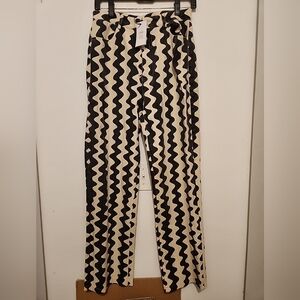 Cider Wave Pattern Retro Pants Wide Leg Pants Size Medium Retro
